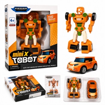 G483198 -A38X-ORANGE Трансформер Tobot Mini робот-машинка 12 см