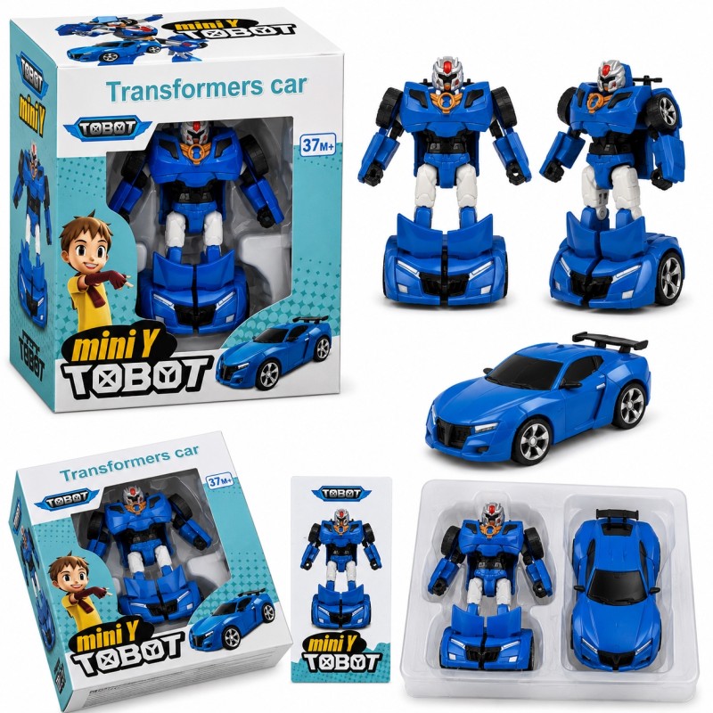 G483197-A1Y-BLUE Трансформер Tobot Mini Y робот-машинка 11 см