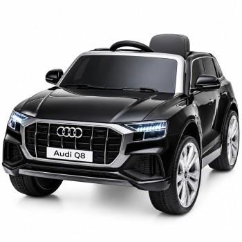 Дитячий електромобіль Audi Q8 JJ2066CD 12V, 2×35W, EVA колеса, екокожа, пульт 2.4G, чорний