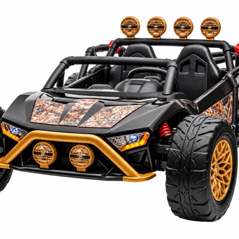 Дитячий двомісний електромобіль JS3168 Orbic Toys 12V 12Ah, 2×200W, EVA колеса, шкіряне сидіння, пульт