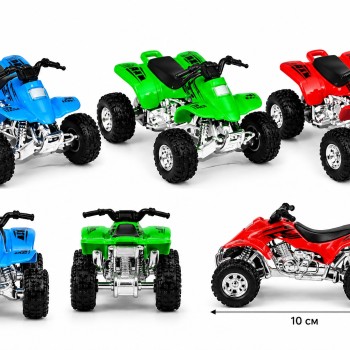 Іграшковий металевий квадроцикл M8338 ZZ Toys, 10×5 см, 4 кольори