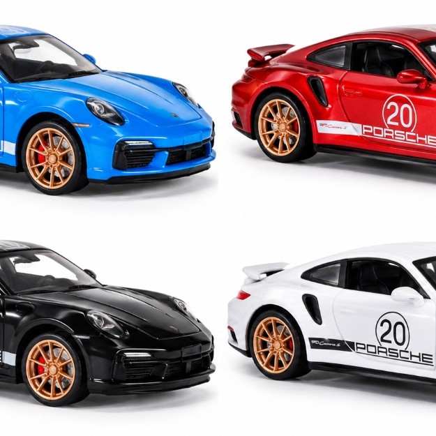 Металева машинка MiniAuto Porsche 911 Turbo S China 20th Anniversary Edition 1:32 зі світлом та звуком (3230C)
