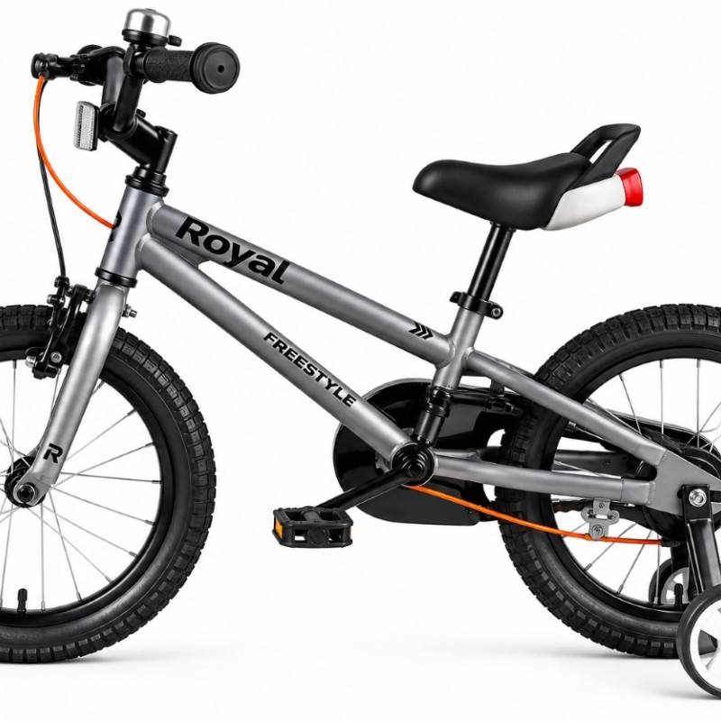 Дитячий велосипед Royal Baby KABLE-BELT DRIVE RB18-45 18 дюймів на ремінному приводі, сірий