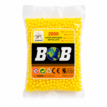 CB-2000T 6MM Пластикові кульки для іграшкової зброї, 2000 шт у пакеті
