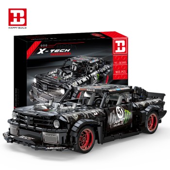 G478310-YCQC005 Конструктор гоночний автомобіль Ford Mustang Hoonicorn 1655 деталей СІРА КАРТОННА УПАКОВКА