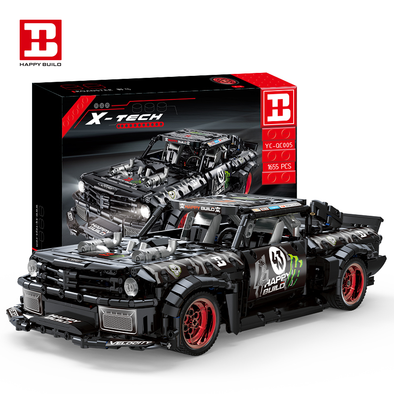 G478310-YCQC005 Конструктор гоночний автомобіль Ford Mustang Hoonicorn 1655 деталей СІРА КАРТОННА УПАКОВКА
