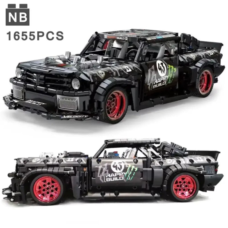 G478310-YCQC005 Конструктор гоночний автомобіль Ford Mustang Hoonicorn 1655 деталей СІРА КАРТОННА УПАКОВКА