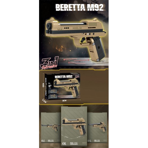 G480001-E46037 Іграшковий пістолет конструктор "Beretta M 92" 3в1 237 деталей