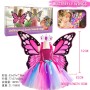 G525210-D2402-1B Дитячий костюм «Крила метелика» з підсвіткою (електричні крила + сукня + корона)