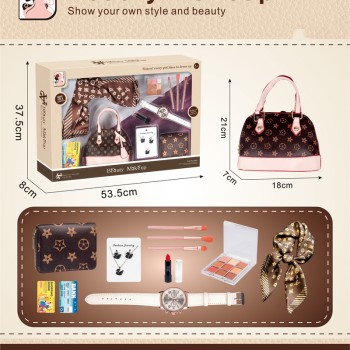 G560278-S1 Дитячий ігровий набір аксесуарів ANDINA «Beauty Makeup» сумочка, хустинка, годинник тіні, сережки, помада, гаманець