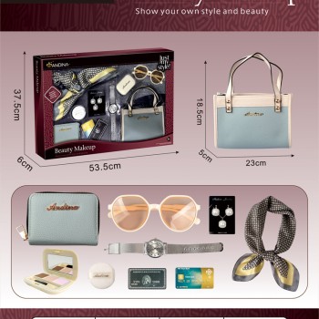 G560427-676-1 Дитячий ігровий набір аксесуарів ANDINA «Beauty Makeup» сумочка, хустинка, сережки, окуляри, пудра, тіні