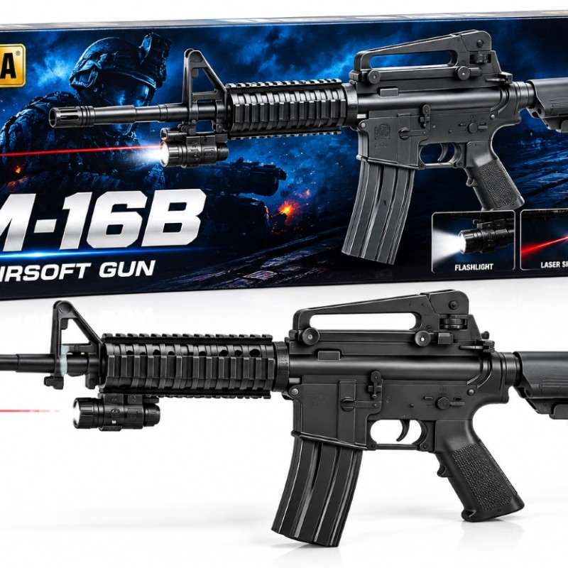 Дитячий автомат CYMA M-16B на пластикових кульках із лазерним прицілом та ліхтариком