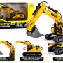 1810 Металевий фронтальний навантажувач Huina 1:60 з рухомим ковшем, модель будівельної техніки, 10 см