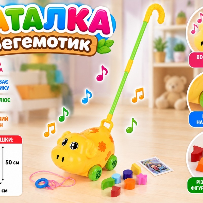Каталка «Бегемотик» 0833-2 ZZ Toys