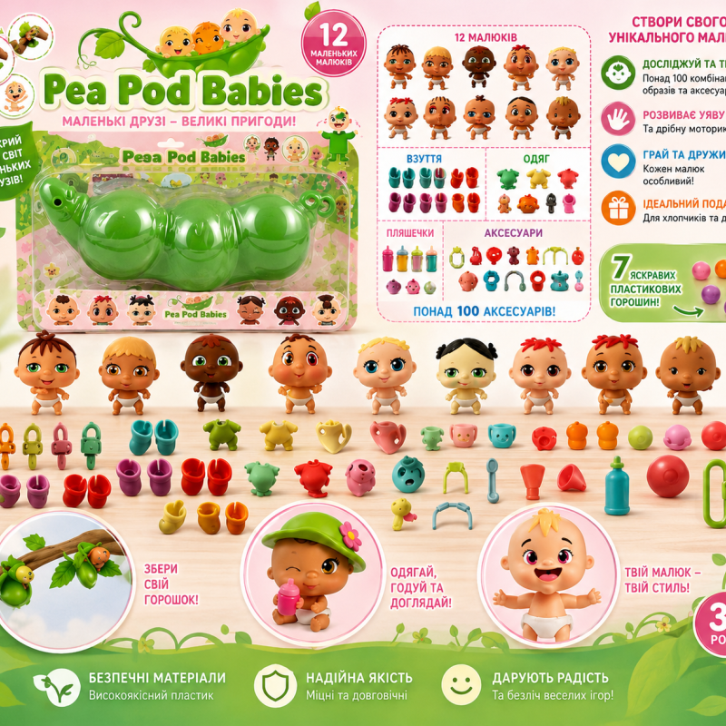 Набор «Крошки Горошки» планшетка 689423 Pea Pod Babies