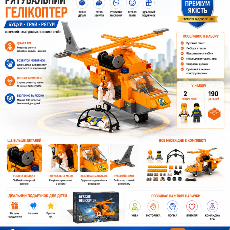 Конструктор SRS RESCUE TEAM 160 деталей без коробки