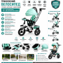 Дитячий триколісний велосипед Baby Trike 6699 C з поворотним сидінням та надувними колесами