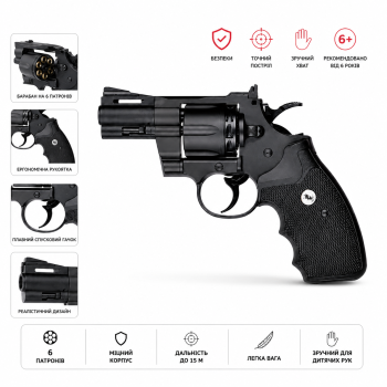 Пневматичний револьвер Umarex Colt Python 2.5", калібр 4,5 мм