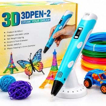 3D-ручка Smart 3D Pen 2 DL93 700200 з дисплеєм та регулюванням швидкості, 3 кольори