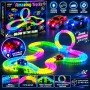 Дитячий гнучкий гоночний трек Magic Tracks 255 деталей з 2 машинками та підсвічуванням