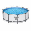 Каркасний басейн Bestway 5618W Steel Pro MAX 396×122 см з картриджним фільтр-насосом, сходами та захисним тентом