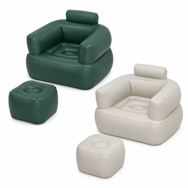 75137 Надувне крісло Bestway з пуфиком, 107 × 99 × 80 см