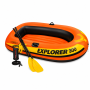 Двомісний надувний човен Intex 58332NP Explorer 300 Set 211 × 117 см з веслами та ручним насосом