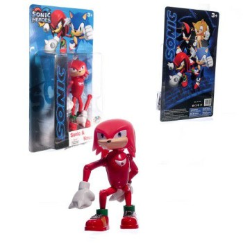 688097 Ігрова фігурка Наклз (Knuckles) із серії Sonic, 15 см, світлові ефекти, рухомі руки, червона
