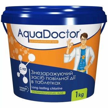 Дезінфектант на основі хлору тривалої дії AquaDoctor C-90Т 1 kg 015971