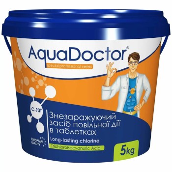 Дезінфектант на основі хлору тривалої дії AquaDoctor C-90Т 5 kg 002489