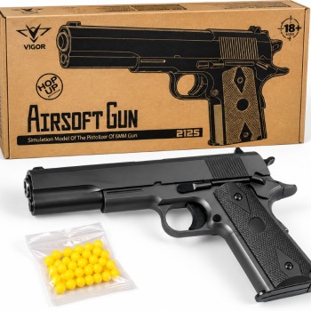 Страйкбольний пістолет VIGOR 2125 COLT M1911, метал-пластик, 6 мм BB, сірий