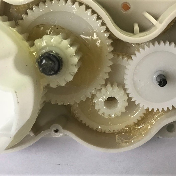 Редуктор дитячого електромобіля 45 тис оборот GEAR BOX  з мотором 5501 класу 30000 RPM 12V вал 12 мм білий посилений