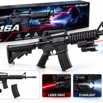 Іграшковий автомат CYMA M-16A на пластикових кульках BB із лазерним прицілом та ліхтариком
