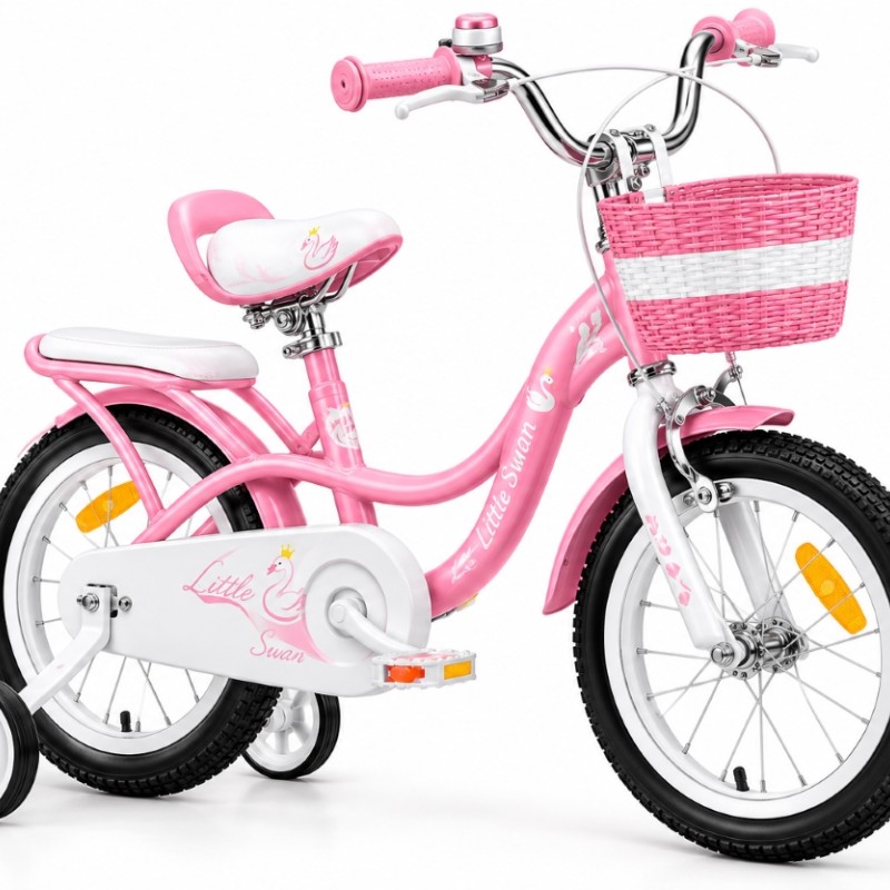 Дитячий велосипед Royal Baby Little Swan Steel 16 дюймів з кошиком та додатковими колесами