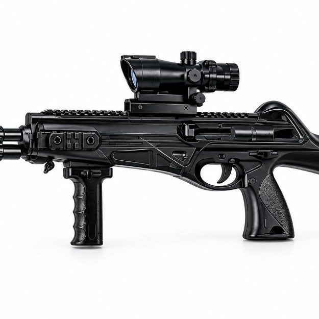 Страйкбольний автомат VIGOR 8910B пластиковий на кульках 6 мм BB, з ліхтариком і прицілом, чорний