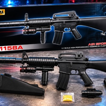 Автомат механічний з прицілом, глушник, ліхтар, лазер CYMA P.1158А