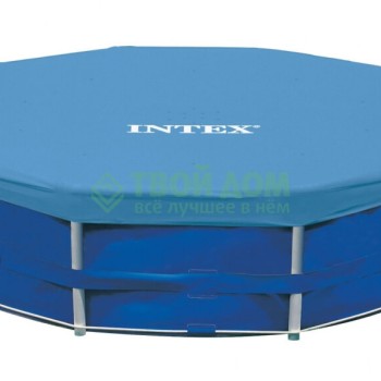 Тент Intex 28030 використовується з круглими каркасними басейнами 305см