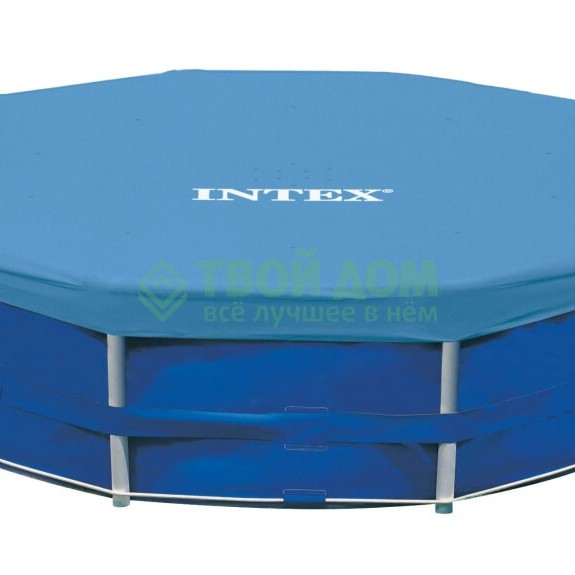 Тент Intex 28030 використовується з круглими каркасними басейнами 305см