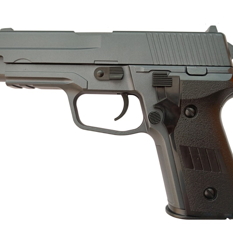 Дитячий Металевий пістолет VIGOR  V12-Silver grey