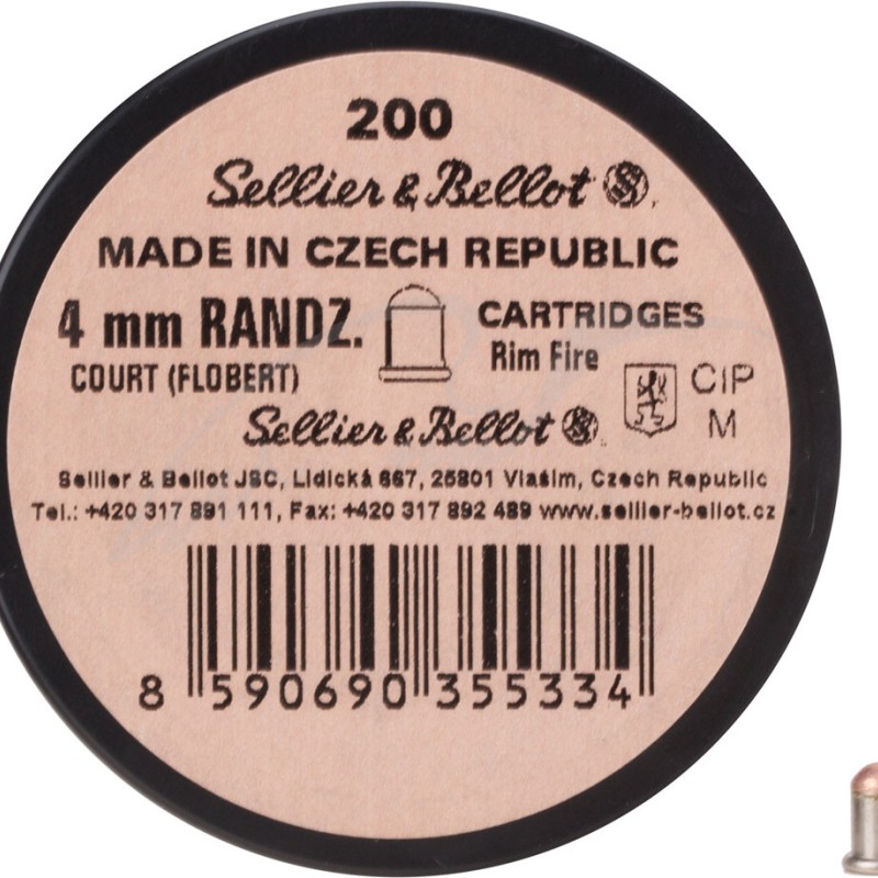 Патрон Флобера Sellier & Bellot RANDZ CURTE 4 мм 200 шт/уп V355332